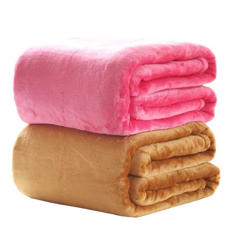 Solid color Flannel Blanket sofa/bedding Throws soft Plaids winter Warm flat sheet 150200cm 180200cm 200230cm 220240cm H251216-image-1088600523