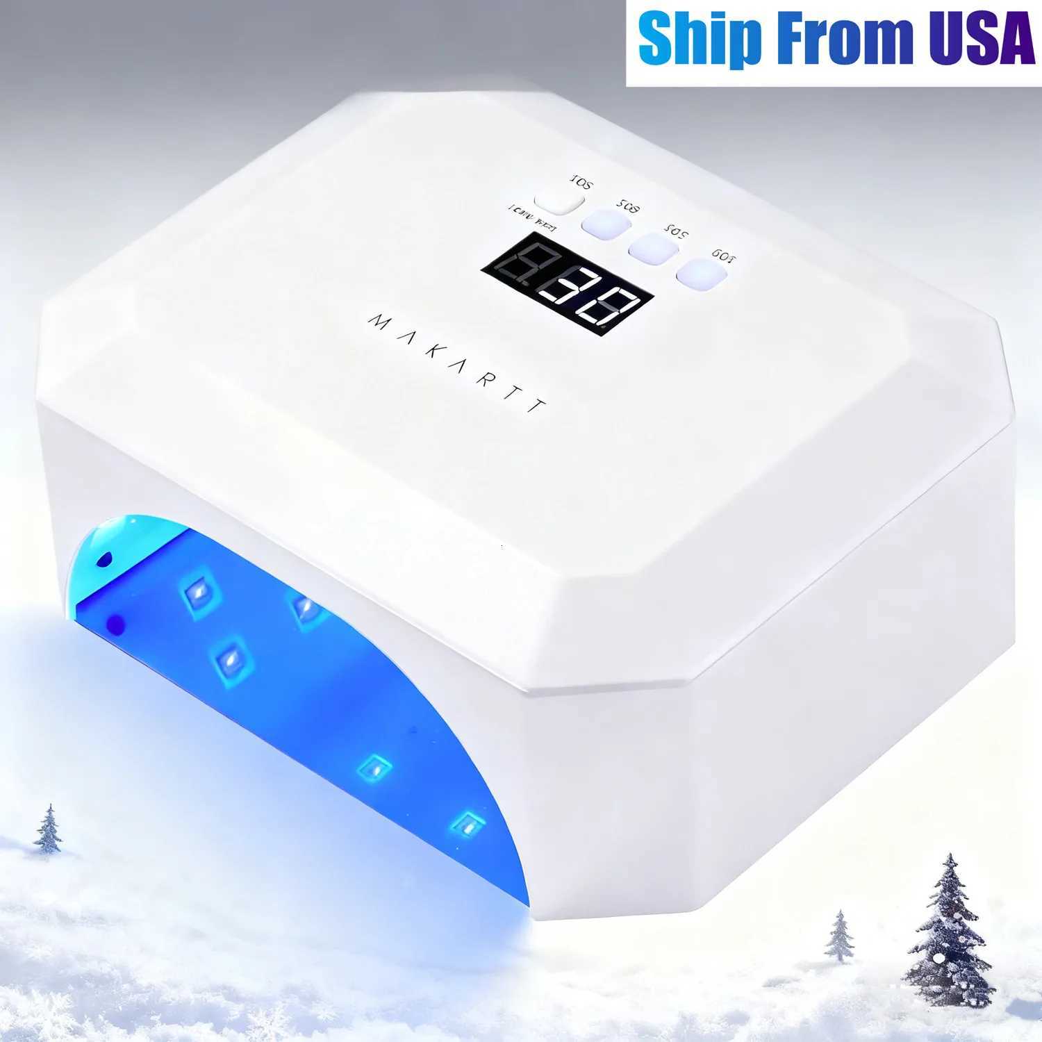 Makartt UV LED Nail Lamp for Nails Glue UV Light for Gel Poliah Rechargeable Aurora 36W Gel Lamp with 4 Timers Auto SensorT251216-image-1088551365