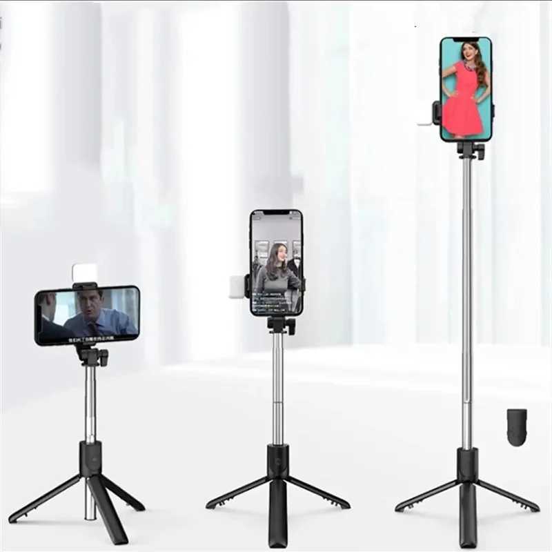 With Soft Beauty Cell Phone Selfie Stick Tripod Bluetooth Remote Wireless Selfi Stick Phone Holder Stand G251216-image-1088569904