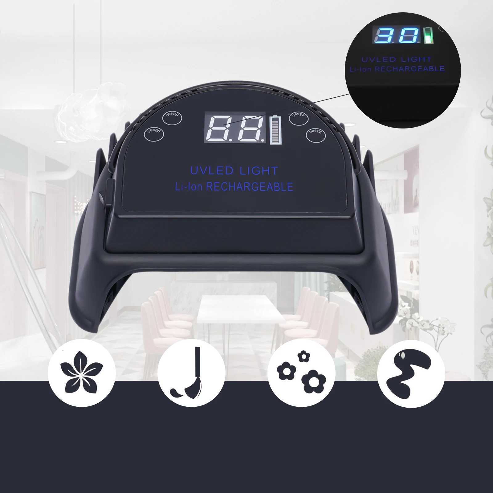 64W UV Nail Polish Lamp Gel Curing Polishing Lamp with 4 Timing Modes Automatic Sensing Mode 36 Beads for Home SalonT251216-image-1088554646