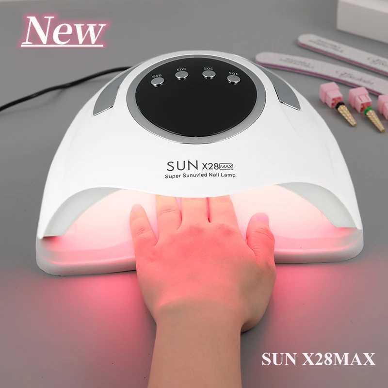SUN X28MAX 90LED UV Lamp for Nails Gel Polish Drying With LED Display Auto Sensor Professional Manicure Lamp Dryer Home Use ToolT251216-image-1088553495