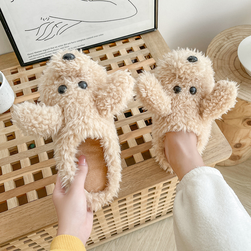 D58 Colección de pantuflas de tamaño familiar con temática de ballenas de peluche para interiores cálidos