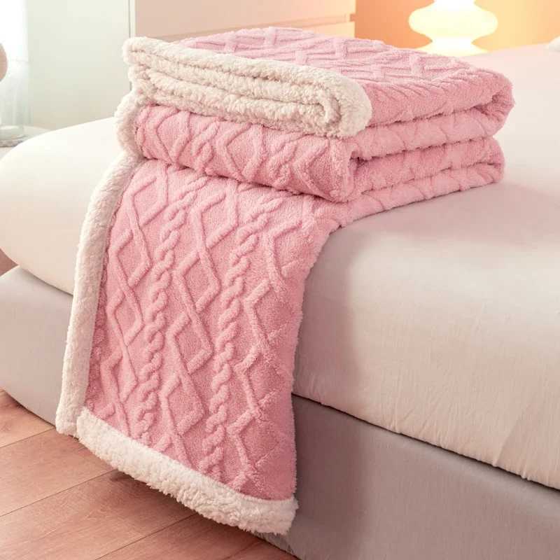 Flannel Double-sided Blanket Soft Warm Polyester 100 for Winter 100x150 150x200 200x230 H251216-image-1088600569