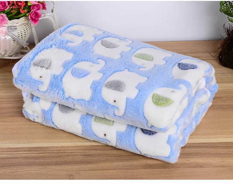 Soft and Comfortable Fleece Blanket for Children Blue Cartoon Plaids Elephant Blanket Newborn Quilt Baby and Kids Throw Cou H251216-image-1088600956