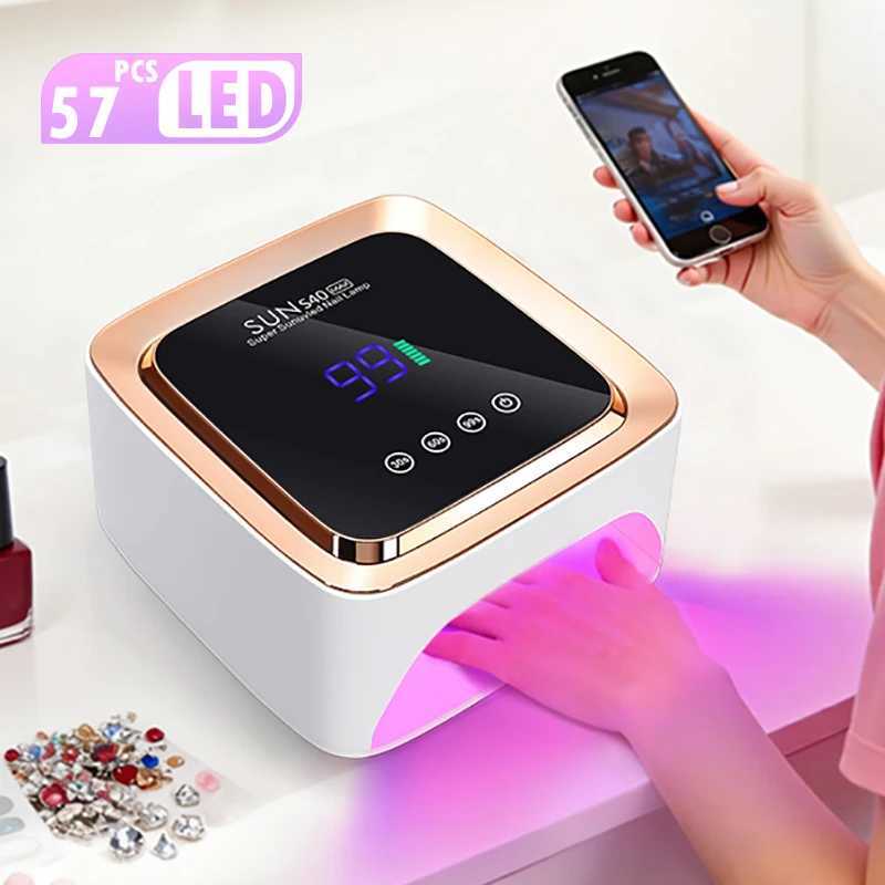 DianaBeauty UV Nail Lamp 57 LEDs Rechargeable Cordless Nail Dryer with 3 Timer Settings and Large Touch Screen UV Lamp for NailsT251216-image-1088553676