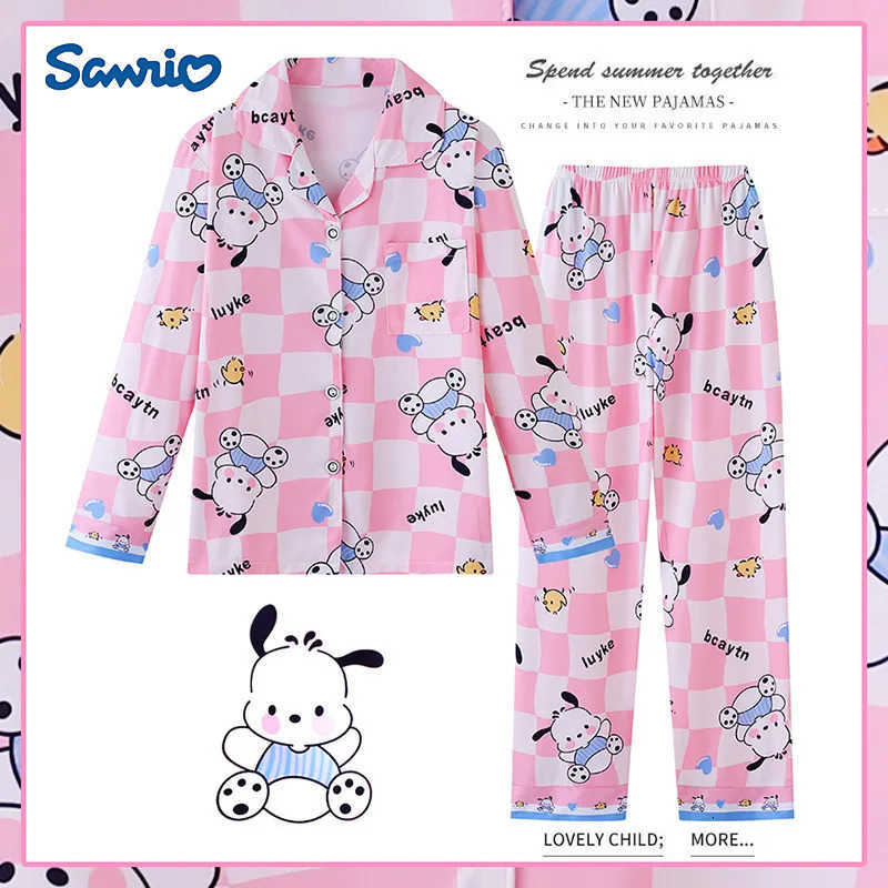Sanrio Anime Children Pajama Sets Print Comfortable Breathable Soft Sleep Clothes Boys Girls Suitable Homewear Autumn Winter H251216-image-1088698489