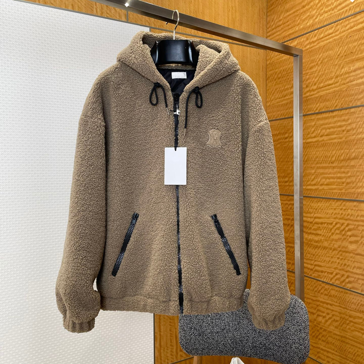 Hommes grande taille vêtements d'extérieur manteaux en laine d'agneau veste pull vestes à capuche décontracté mode couleur rayure impression qual