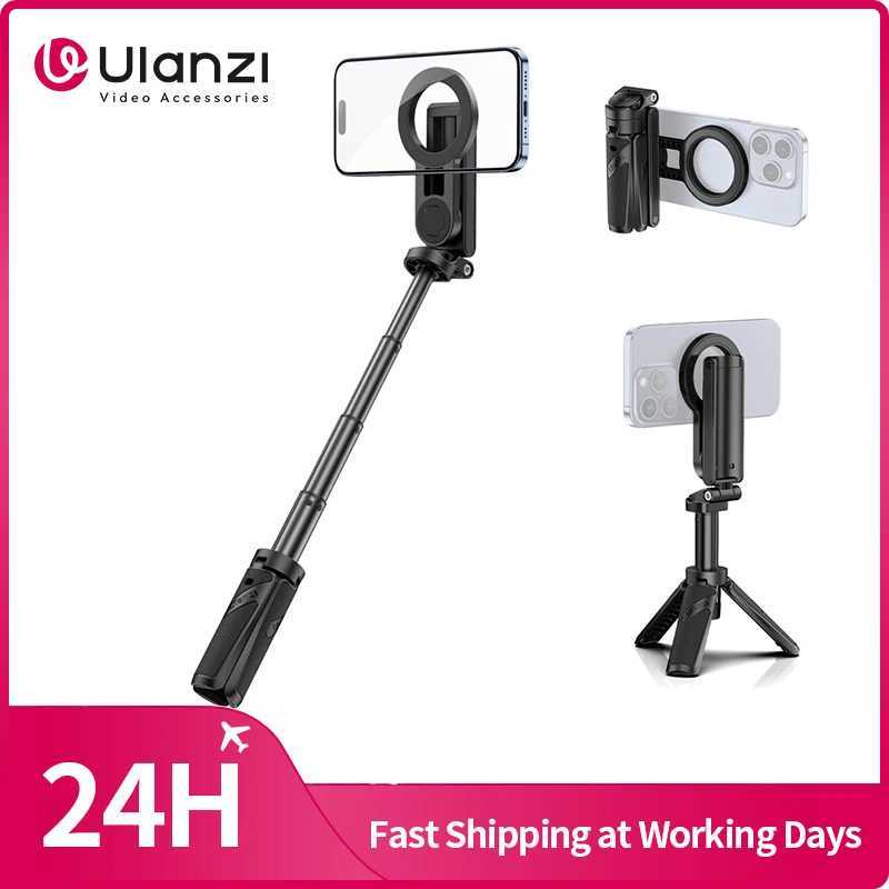 Ulanzi JJ03 Magnetic Phone Tripod Wireless Phone Grip Selfie Stick Desktop Tripod for iPhone 16 15 14 13 Pro Max G251216-image-1088571761