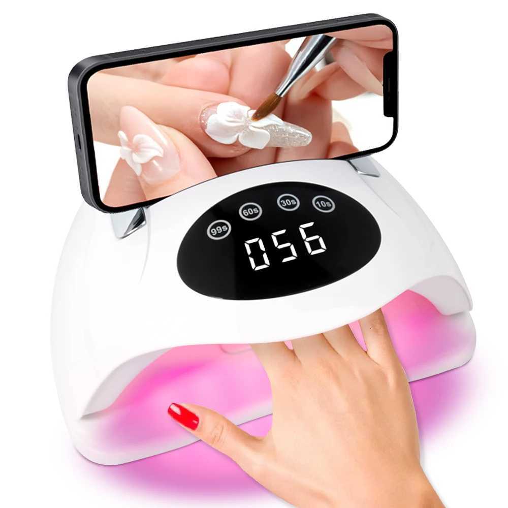 320W LED UV Nail Lamp For Manicure 72LEDS Drying Lamp For Curing Gel Nail Polish With Large LCD Screen Auto Sensor Salon ToolsT251216-image-1088554095