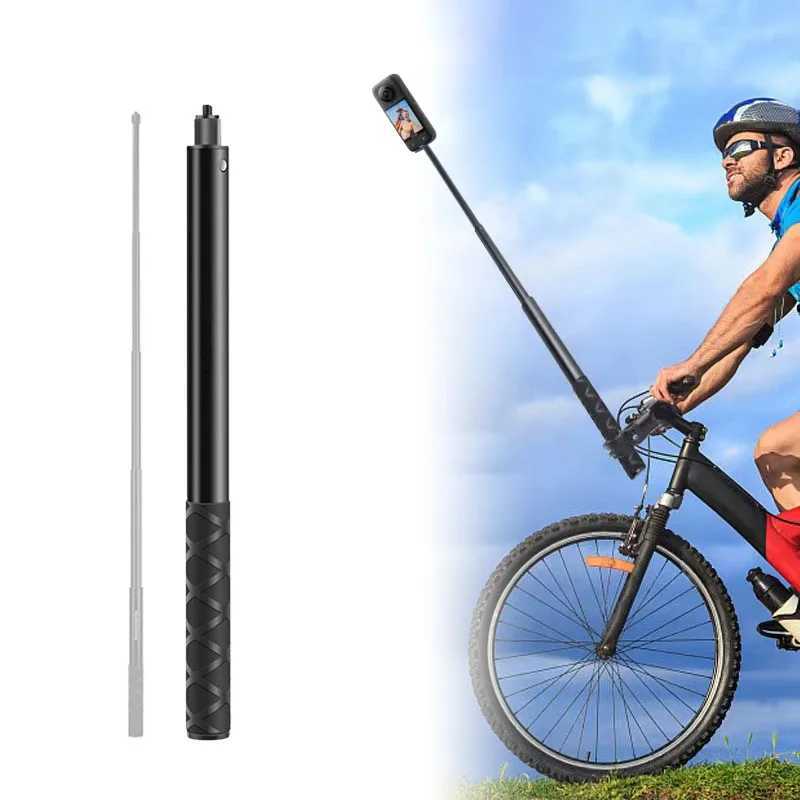 HONGDAK 2m Metal Invisible Extended Edition Selfie Stick Scalable Monopod for Insta360 X2 X3 Accessories For Stick Tripod G251216-image-1088571584
