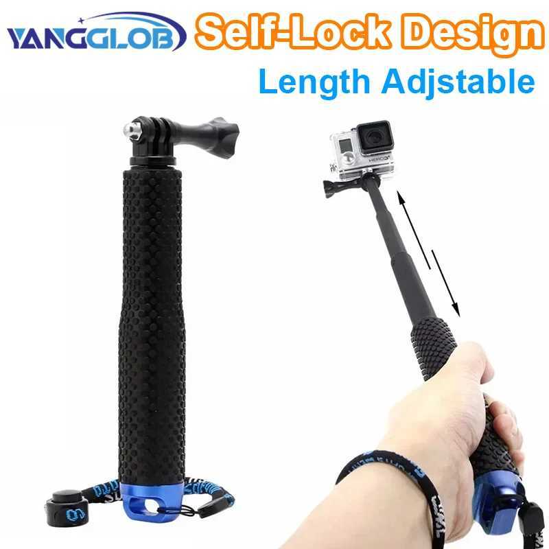 Extendable Pole Mini Selfie Stick Waterproof Monopod blue for Hero13/12/11/10/9/8 Action Video Cameras Outdoor Photography G251216-image-1088570699