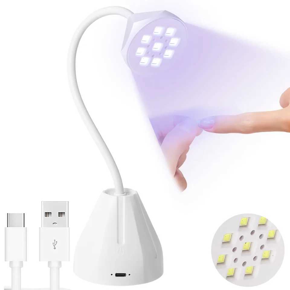 Professional LED UV Nail Lamp 360 Bendable Nail Dryer Rechargeable Sensing Touch Control Fast Drying For Home and TravelT251216-image-1088552689