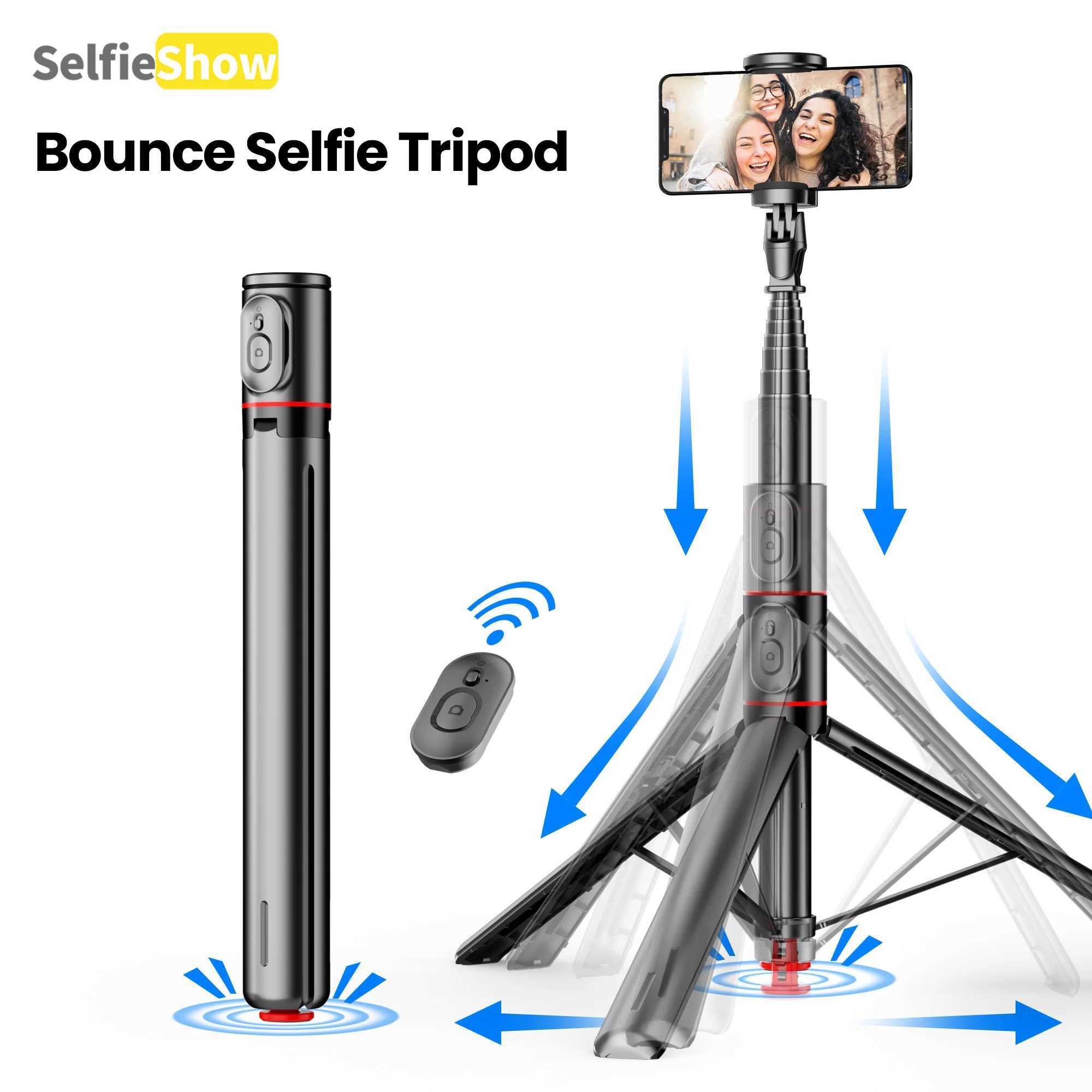 TT01 Portable 70 Inch All-in-one Auto Pop Open Tripod Bluetooth Remote Tripod Bounce Selfie Stick Phone Holder for Vlog/Video G251216-image-1088570452