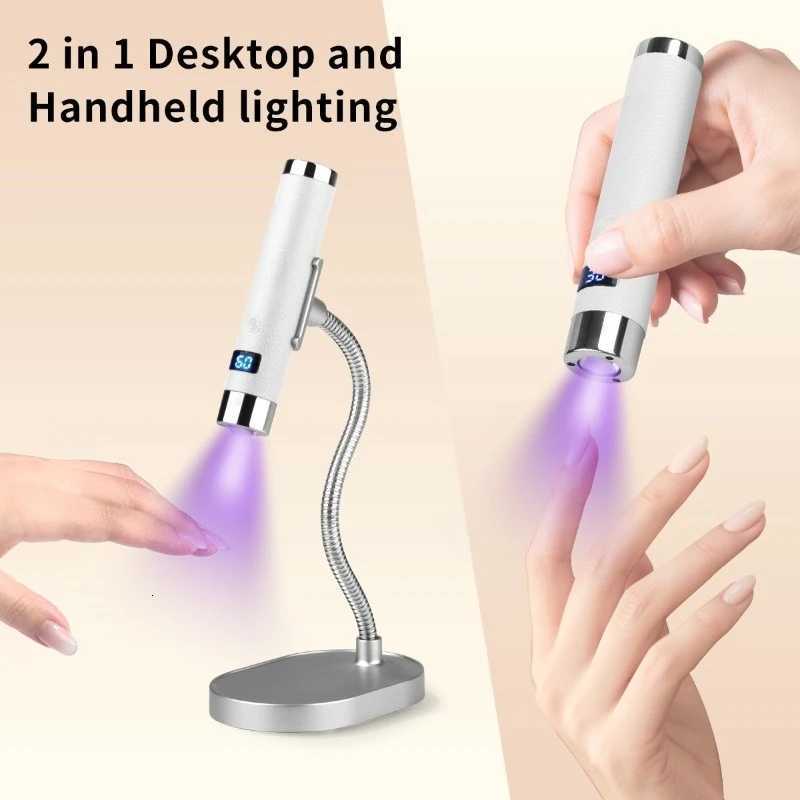 New UV LED Nail Lamp with Ai Sensor Desk Handhold Drying Lamp Cordless Portable Nail Dryer for Gel Nails Manicure Salon ToolsT251216-image-1088553047