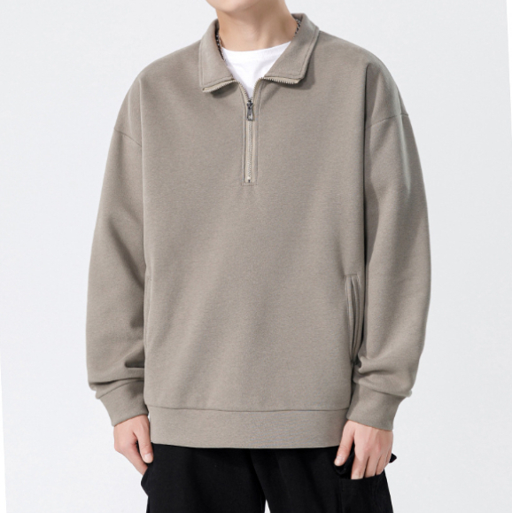A388 Turtleneck Sweatshirt for Men Autumn and Winter Thickened Loose Trendy Solid