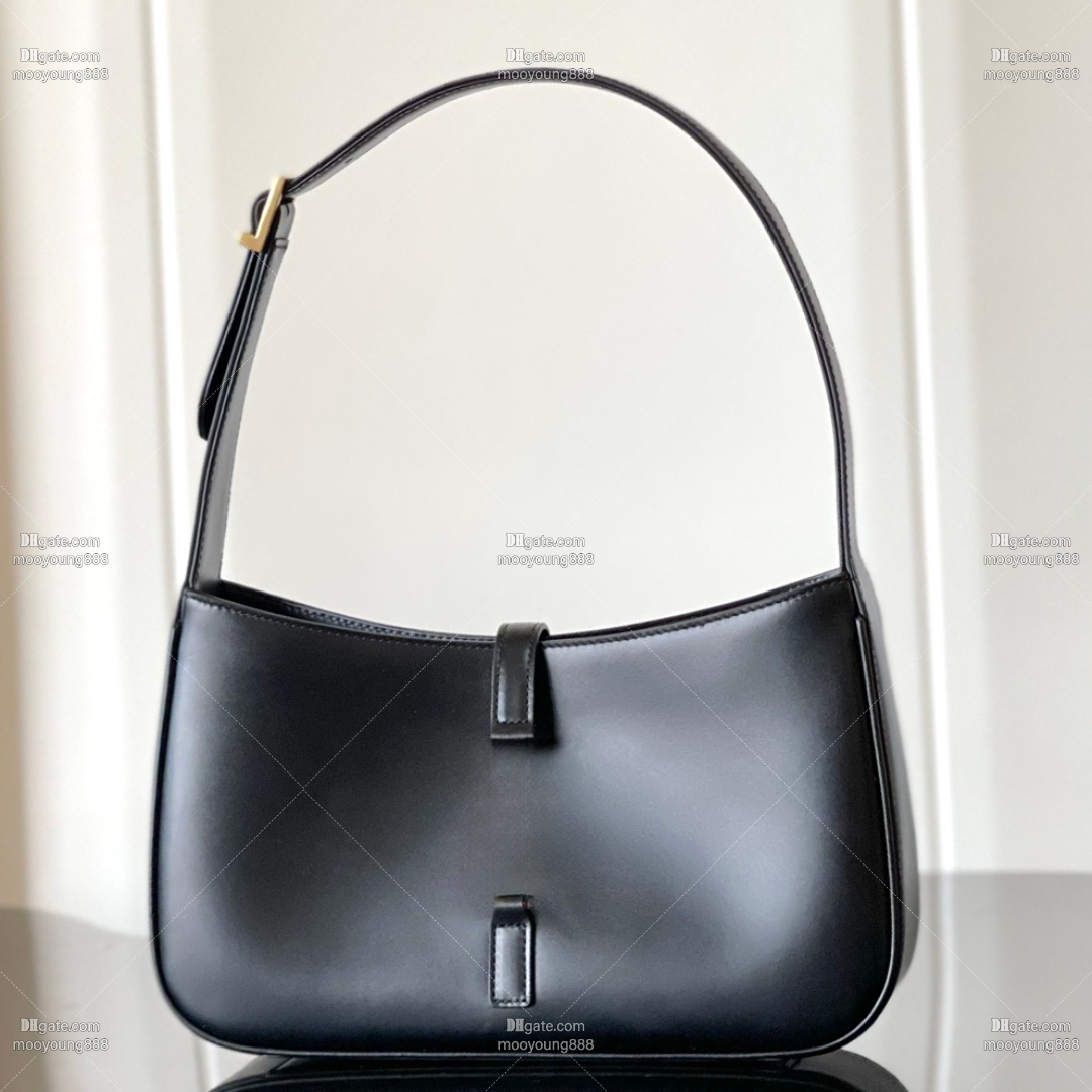 12A Upgrade Mirror Quality Designer LE5A7 Hobo Bag Luxurys Womens Small Handbags Genuine Leather Cowhide Zipper Bag Clutch Purse Black Shoulder S