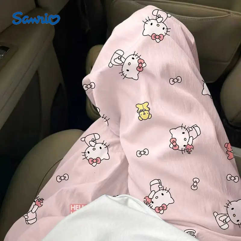 Sanrio Hello Kitty Pajama Pants Wide Kawaii Kitty Leg Pants Summer Thin High Waist Casual Trousers Girl Christmas Halloween Gift H251216-image-1088664463