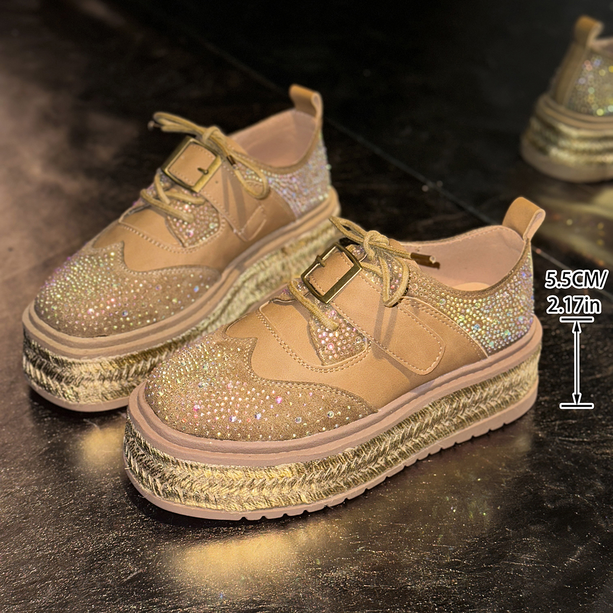 Women Designer Shoes New Style Fashion Pink Platform Shoes Platforms Luxury Sneakers Tide Shine Bling Rhinestone Shoes Diamond Women's Casual S