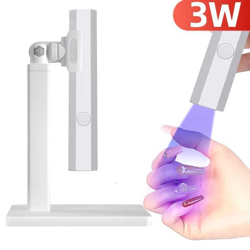 Handheld Quick Dryer Mini Nail Drying Lamp With Stand Rechargeable UV LED Lamp For Nails Portable Nail Art Tool Home Travel UseT251216-image-1088551634