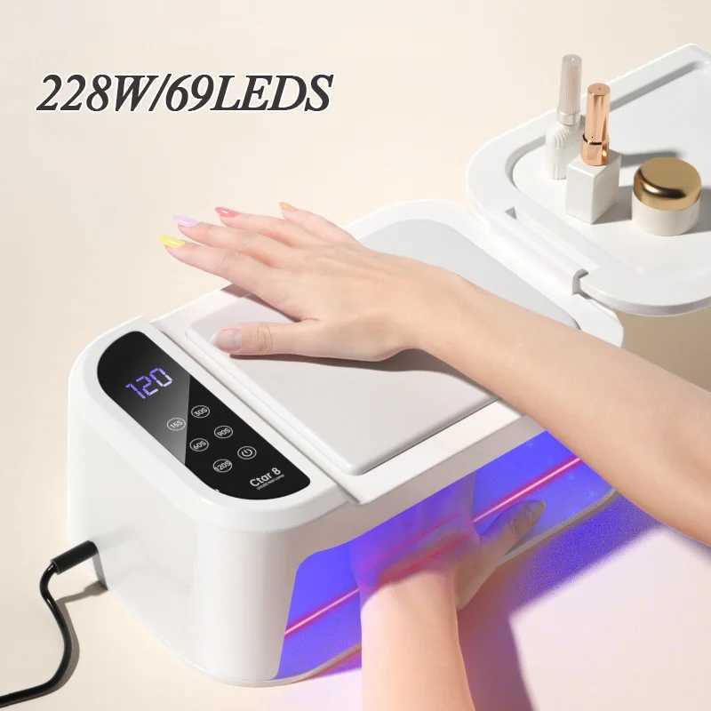 228W Nail Lamp With Hand Rest Pillow Holder UV LED Lamp Professional Gel Nail Dryer Nail Polish High-power Drying Manicure ToolsT251216-image-1088553207