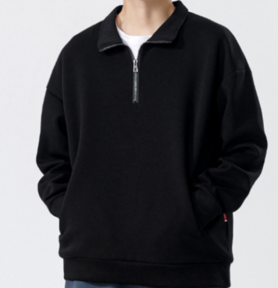 A274 Round Neck Sweatshirt for Men Spring and Autumn Style Loose Solid Color