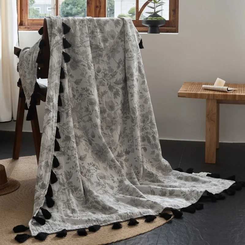 2025 new cotton and linen jacquard fringed blanket office nap air conditioner blanket home sofa leisure blanket H251216-image-1088601586