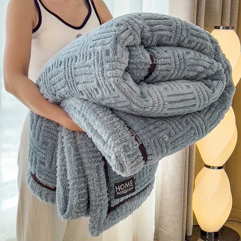 Thick Warm Winter Blanket A Grade Velvet Furry Plush Coral Fleece Flannel Soft Bedspread for Bed Sofa Single Double Couple Size H251216-image-1088601530