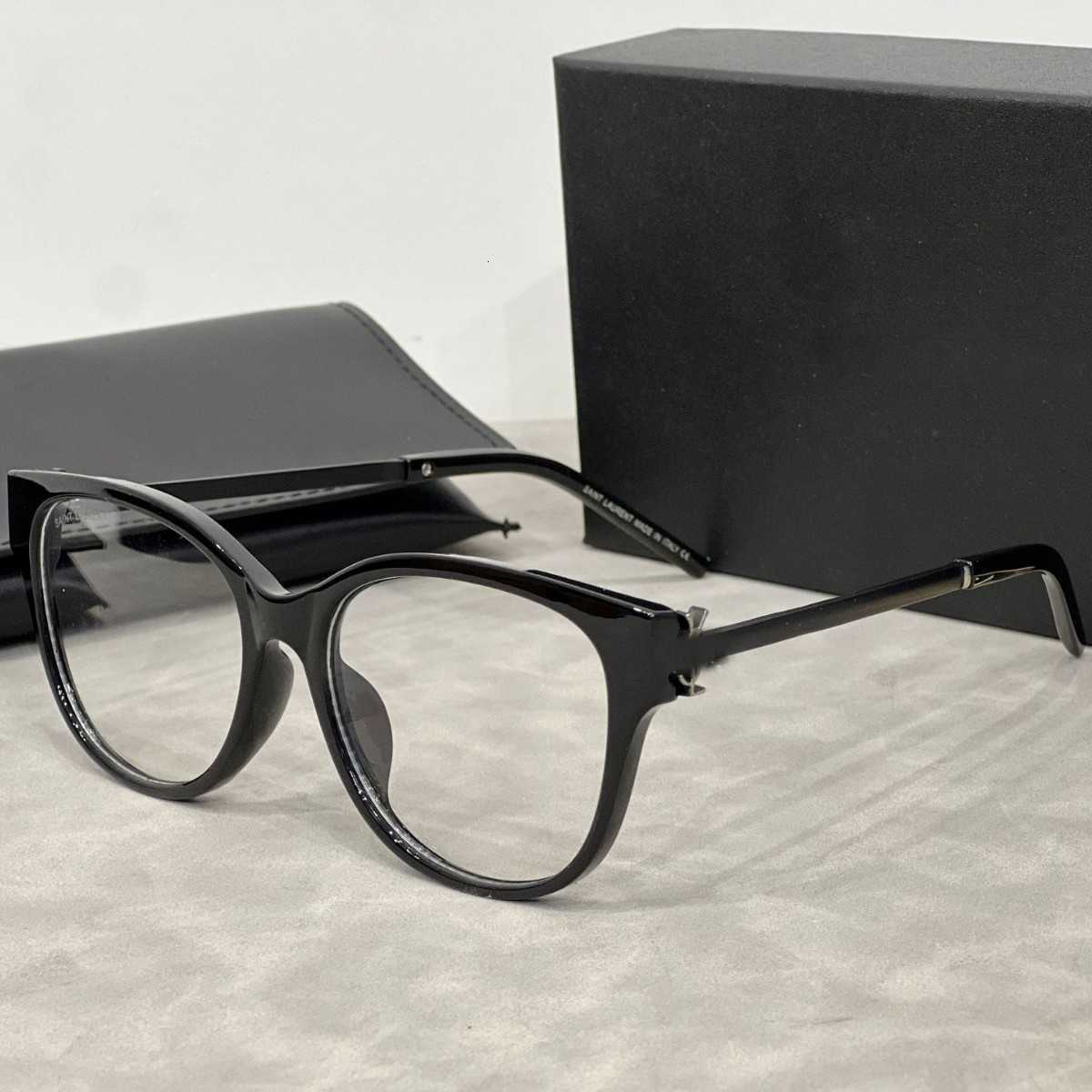 Designer SL luxury sunglasses top quality New Style Eyeglass Frames for Women Same as No Makeup Black Square Frame Blue Light Blocking Glasses Slimm