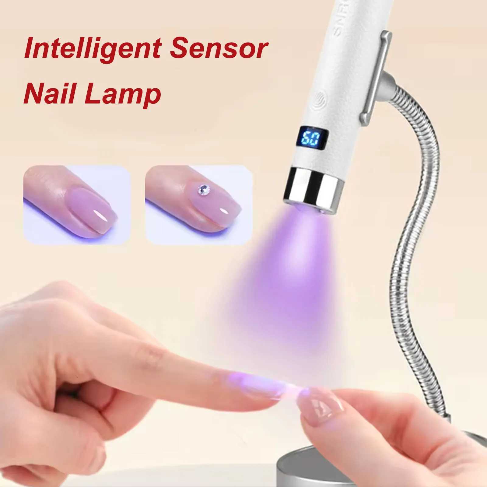 Mini UV LED Nail Lamp with Ai Sensor Desk Handhold Drying Lamp Cordless Portable Nail Dryer for Gel Nails Manicure Salon ToolsT251216-image-1088553312