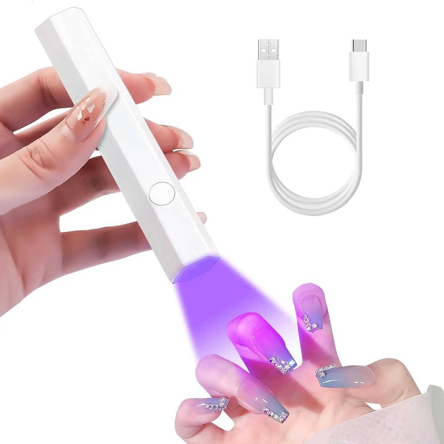 Handheld Portable Mini Nail Dryer Lamp UV LED Nail Light For Curing All Nail Gel USB Rechargeable Nail Art Tool Home Travel UseT251216-image-1088551961