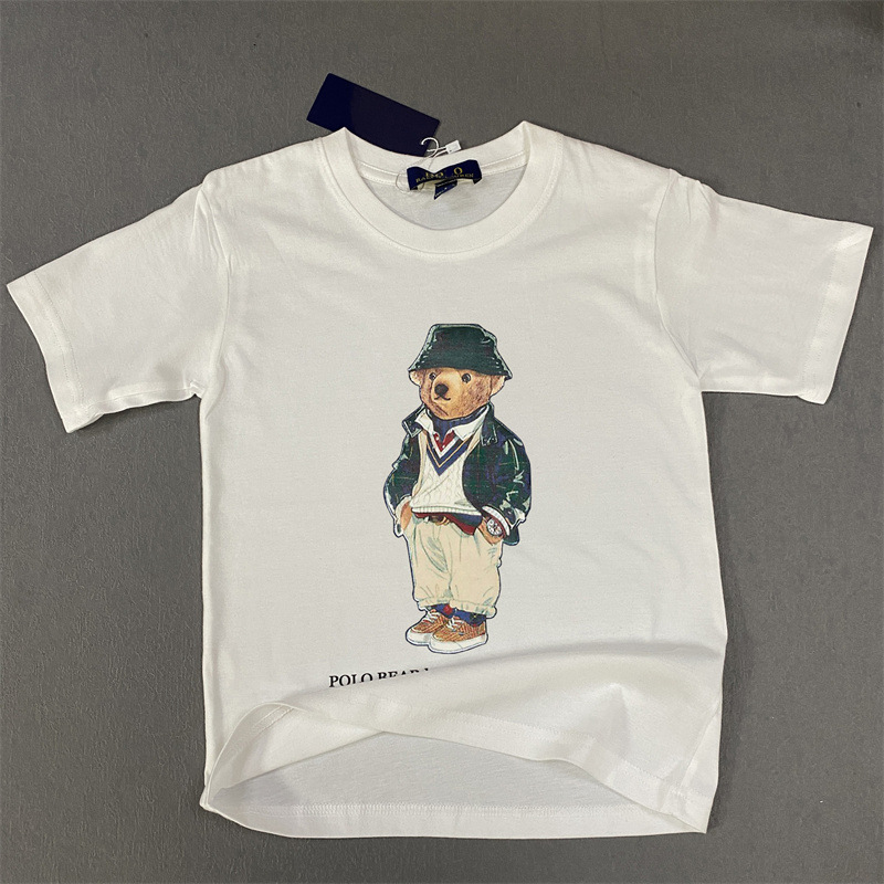 Luxury Kids Cartoon Bear T Shirt Childrens Designer Clothing Boys Girls Crew Neck Short Sleeves Summer Casual Cotton Tops Casual Clothing DLD2603273