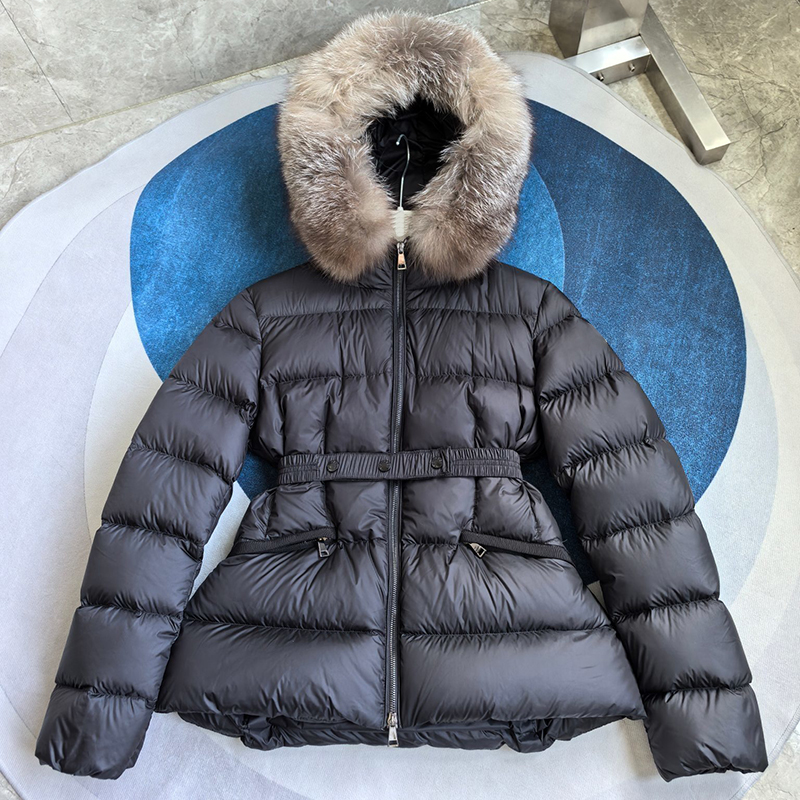 boed hiver fourrure à capuche femmes doudoune taille ceinture élastique femme doudoune bras badge femme doudoune taille 1-4 boedic