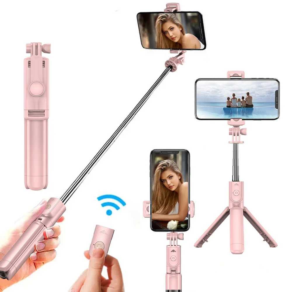 iPhone Selfie Stick Tripod Stand Detachable Remote Control Monopod for TikTok Compatible with Various Phones G251216-image-1088569745