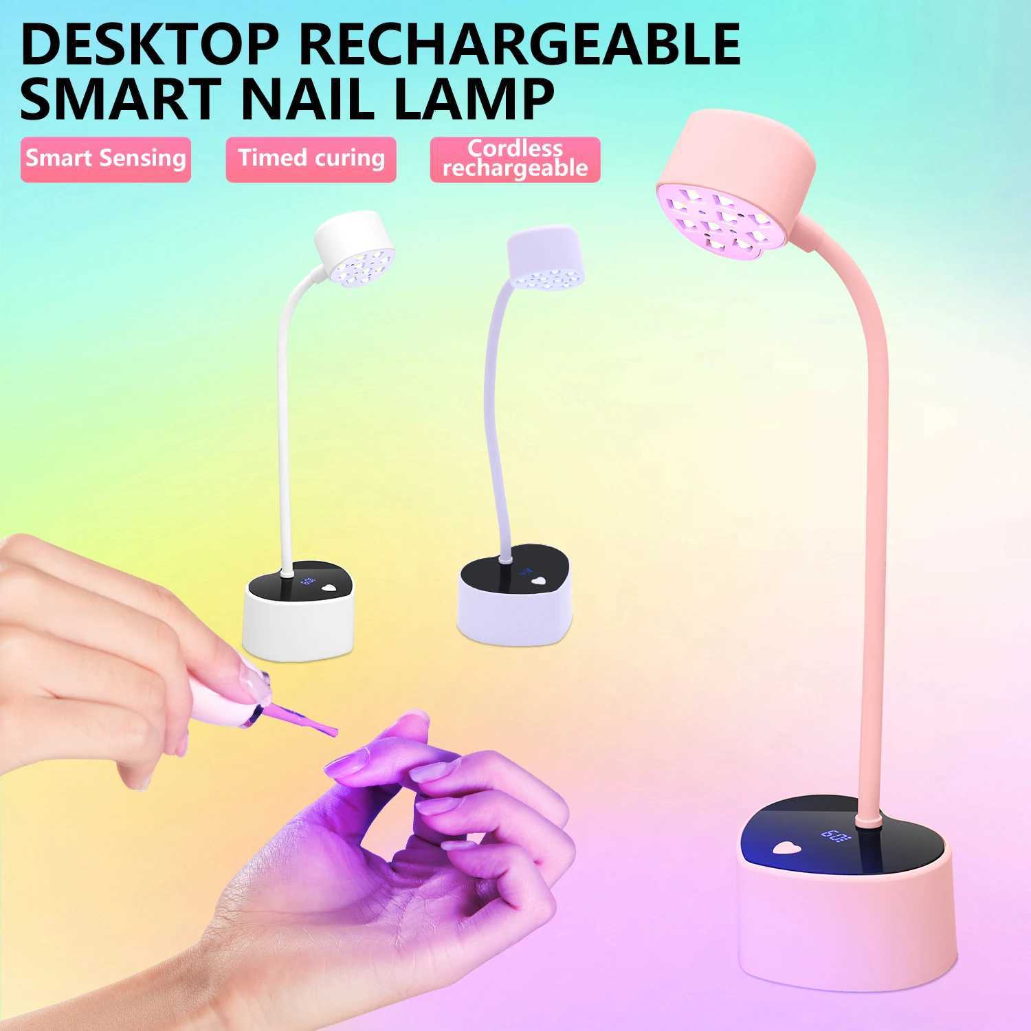 Intelligent induction nail lamp adjustable seconds 360-degree twist drying nail pieces special for nail shopsT251216-image-1088554680