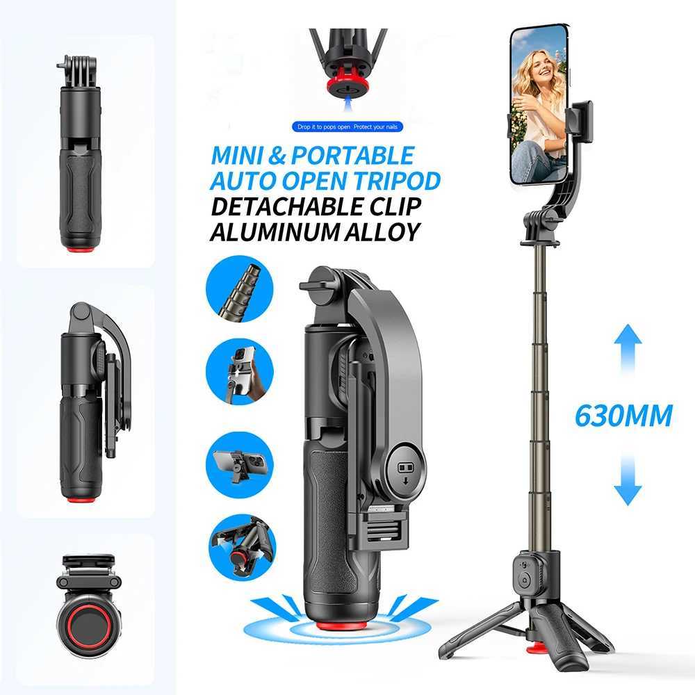 Jumping Selfie Stick Phone Holder Auto Pop Up Tripod Bluetooth Photo PoleMulti Mode Tripods smartphone Holder For Shooting Vlog G251216-image-1088572330