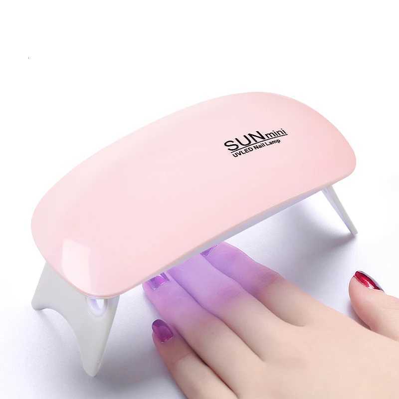 6W Mini Nail Lamp UV LED Gel Polish Cured Pink White Nail Dryer Machine Portable USB Cable Home Nails Dry Tool for Gel VarnishT251216-image-1088551294