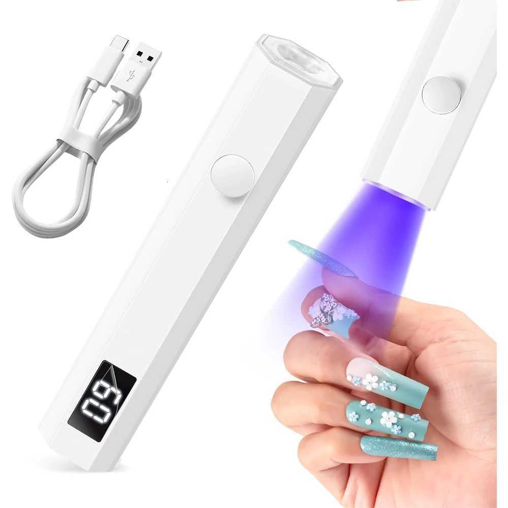 Portable Nail Lamp Handheld Mini Timing Display Family Quick Dry Flashlight Pen Chargeable Nail Dryer Machine Uv Led Nail LampT251216-image-1088551667