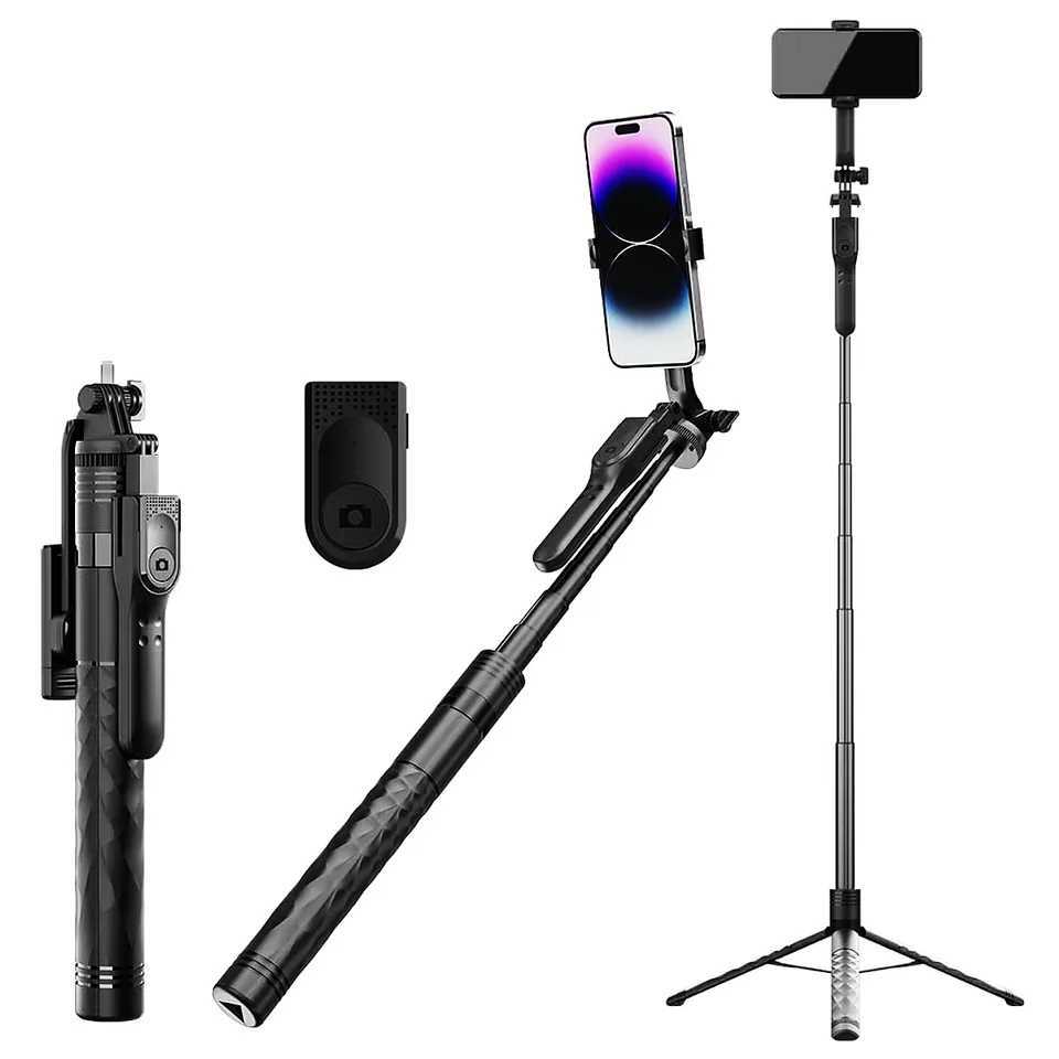 Extendable 17m Tripod Selfie Stick Wireless Bluetooth Remote Portable Smartphone Tripod Stand Mount For iOS Android Phone G251216-image-1088572187