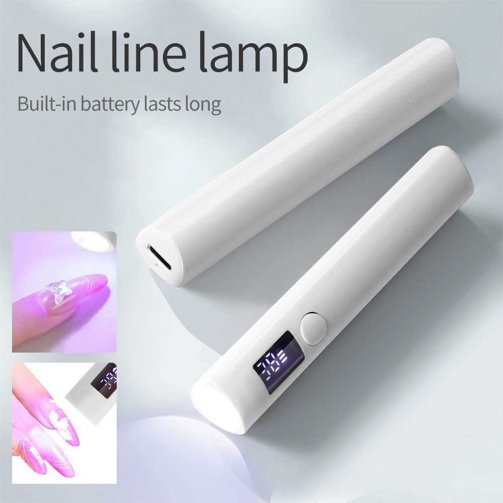 Mini Nail Dryer Lamp With Battery UV LED Nail Light For Curing All Nail Gel USB Rechargeable Nail Art Tool Home Travel UseT251216-image-1088551534