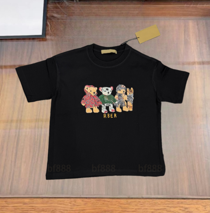 Summer Designer Childrens Short Sleeve T-shirt Cotton Baby Clothes Boys Girls Tshirt Luxury Kids Shirt Solid Tees Tops L260508BNH3