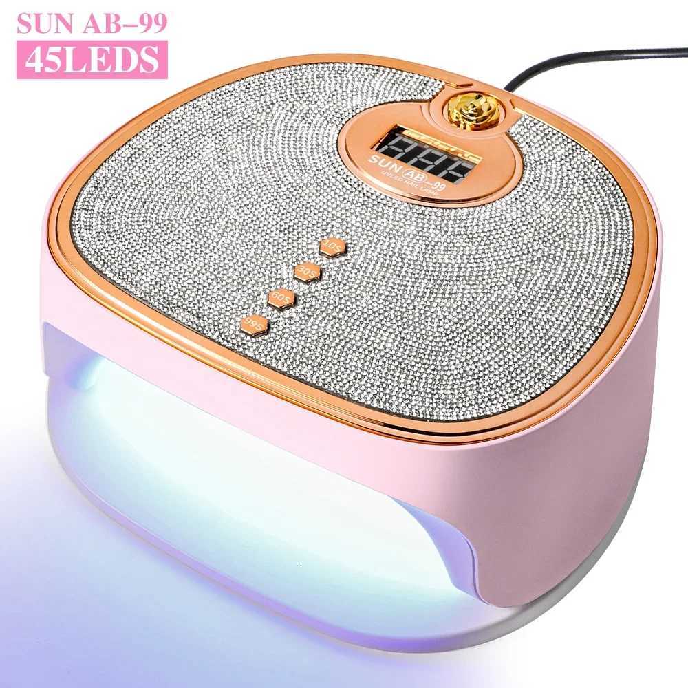 Limegirl Nail LED UV Lamp for Quick Drying Gel Nails Polish Resin 4 Timer Diamonds Design 45LED UV Manicure Light Dryer MachineT251216-image-1088551600