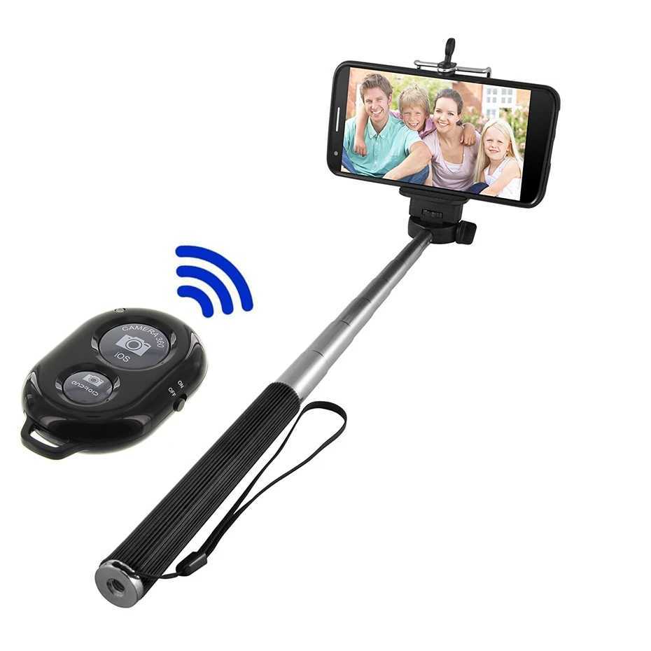 Selfie Sticks Bluetooth-compatible Stick Remote Control Shutter Monopod Selfie Stick Tripod for Smartphone G251216-image-1088571803