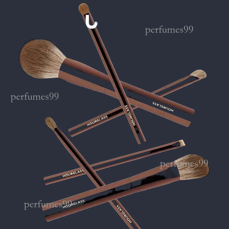 Makeup Hourglass Brush-Makeup set portable 10 pieces animal hair+leather material brush bagPowder brush+eye+concealerCL240708 Brush- hair+leathe-image-1088559867