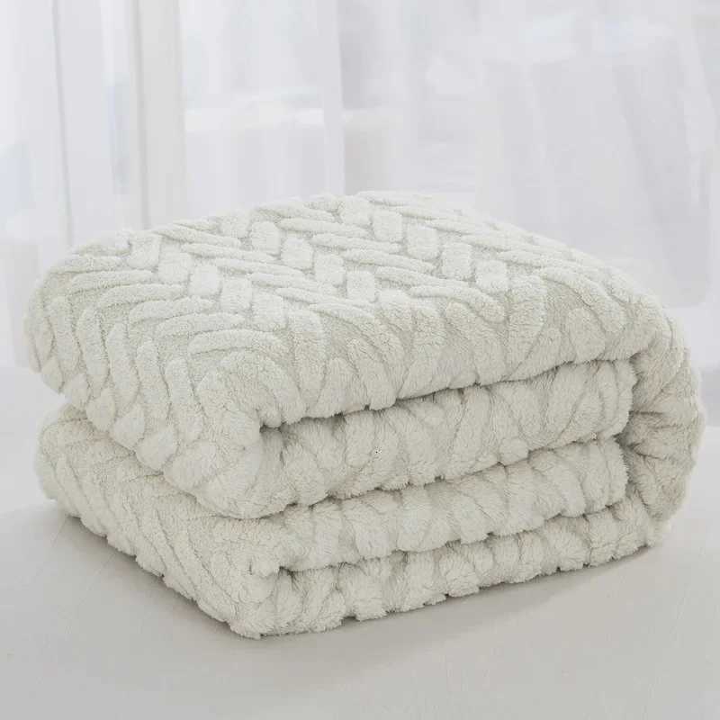 autumn and winter new high-gram single-layer double-sided jacquard Tafu fleece Shu cotton fleece multi-functional blanket H251216-image-1088600453
