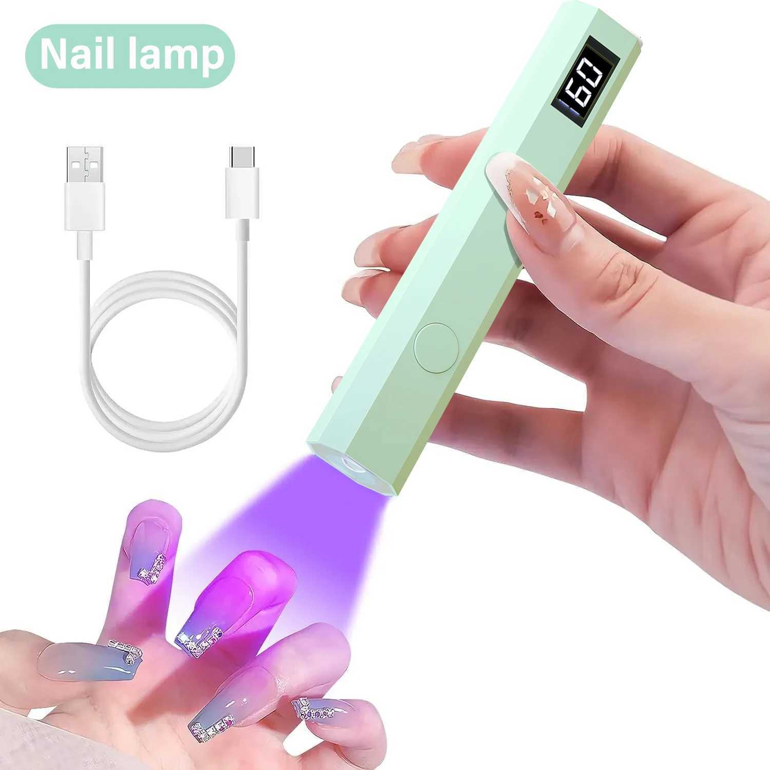 YIKOOLIN Handheld UV LED Light for Nails USB Mini Nail Dryer Nail Light for Curing All Nail Gel UV LED Nail Lamp Home Travel UseT251216-image-1088552456
