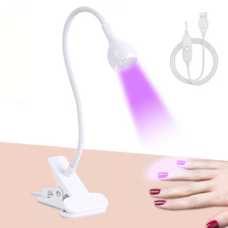 Nail Dryer Light UV Nail lamp 395nm Wavelength Clip-on Desk Mini USB For Gel Nails ongle Manicure Salon ToolsT251216-image-1088552614