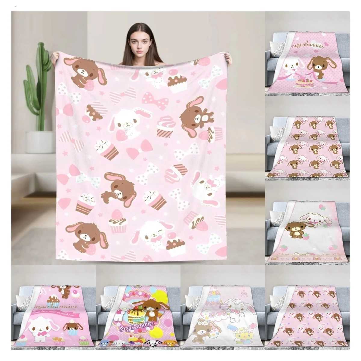 Cartoon Sugarbunnies Blanket Fleece Awesome Soft Throw Blankets for Bedspread Winter H251216-image-1088602252