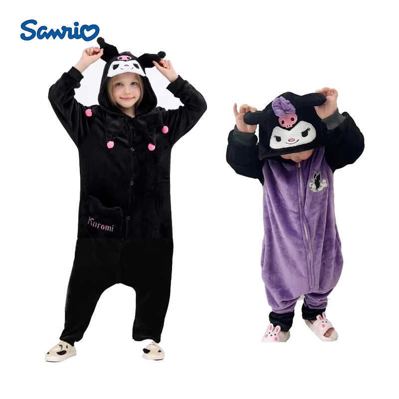 Sanrio Kuromi Cinnamorol Melody Kids Pajamas Cartoon Anime Jumpsuit Homewear for Christmas Halloween Party Cosplay Costume Gift H251216-image-1088712515