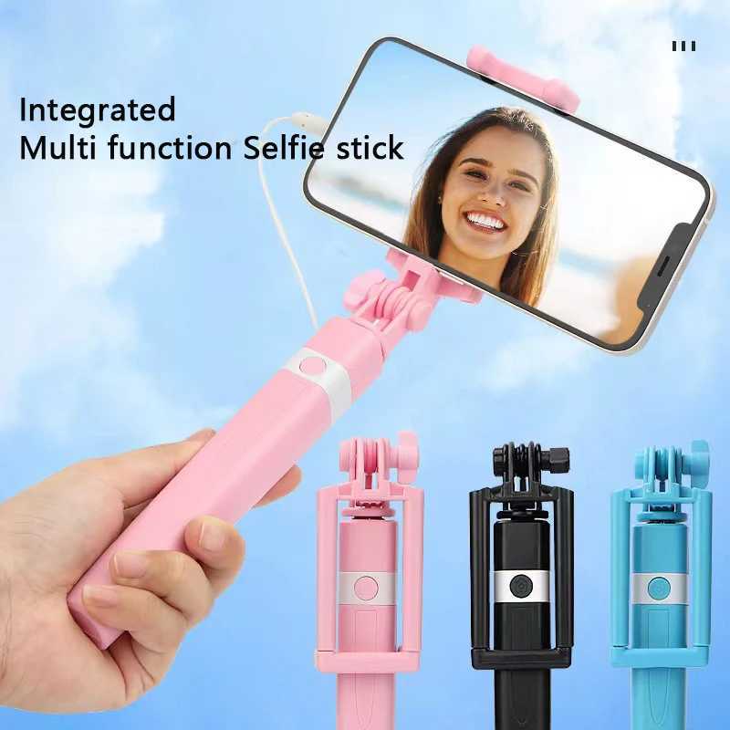 New Wire Controlled Selfie Stick Suitable 35MM Type-C Plug Mini Portable Selfie Stick G251216-image-1088569261