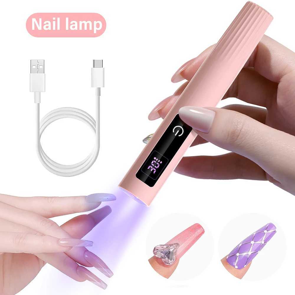 Touch Lamp Nail UV LED Dryer Portable Rechargeable Flashlight UV Light for Drying Nails Gel Polish Lamps Machine Pin Cure ToolsT251216-image-1088554121